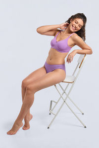 Amante Solid Non Padded All Day Comfort Super Support Bra - African Voilet — thumbnail 5